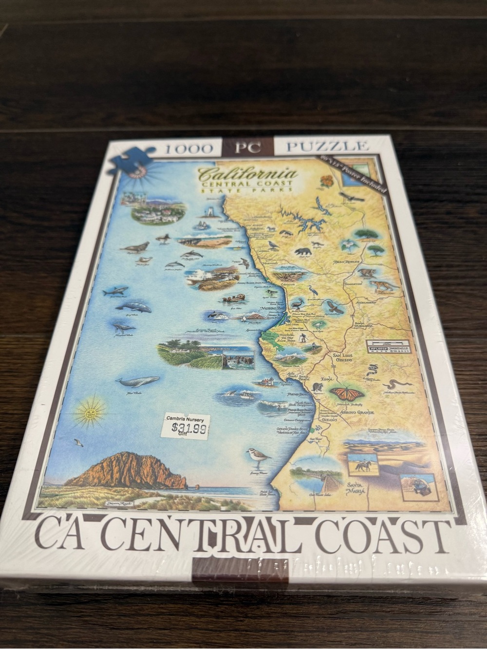 California Central Coast State Parks map puzzle